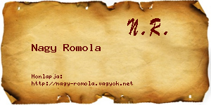 Nagy Romola névjegykártya