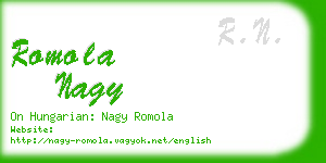 romola nagy business card